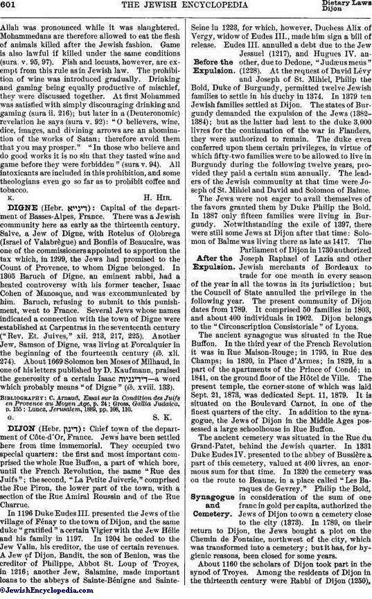 DIETARY LAWS IN ISLAM JewishEncyclopedia